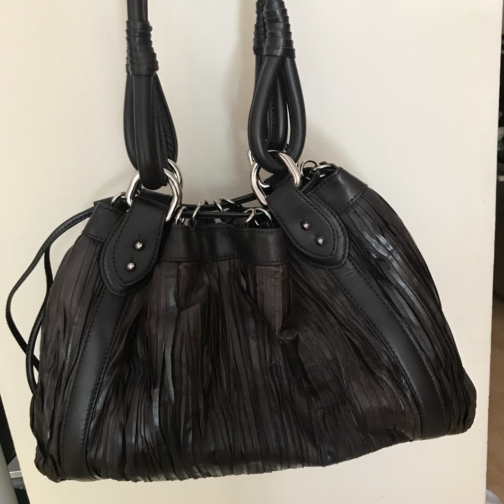 Donald J. Pliner Espresso Leather Satchel